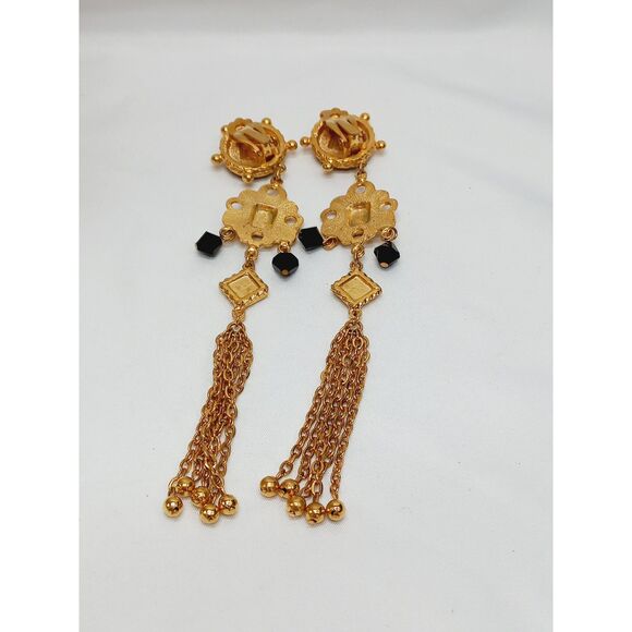 GERARD YOSCA Earrings Runway Statement Glamour 6" - Picture 5 of 12